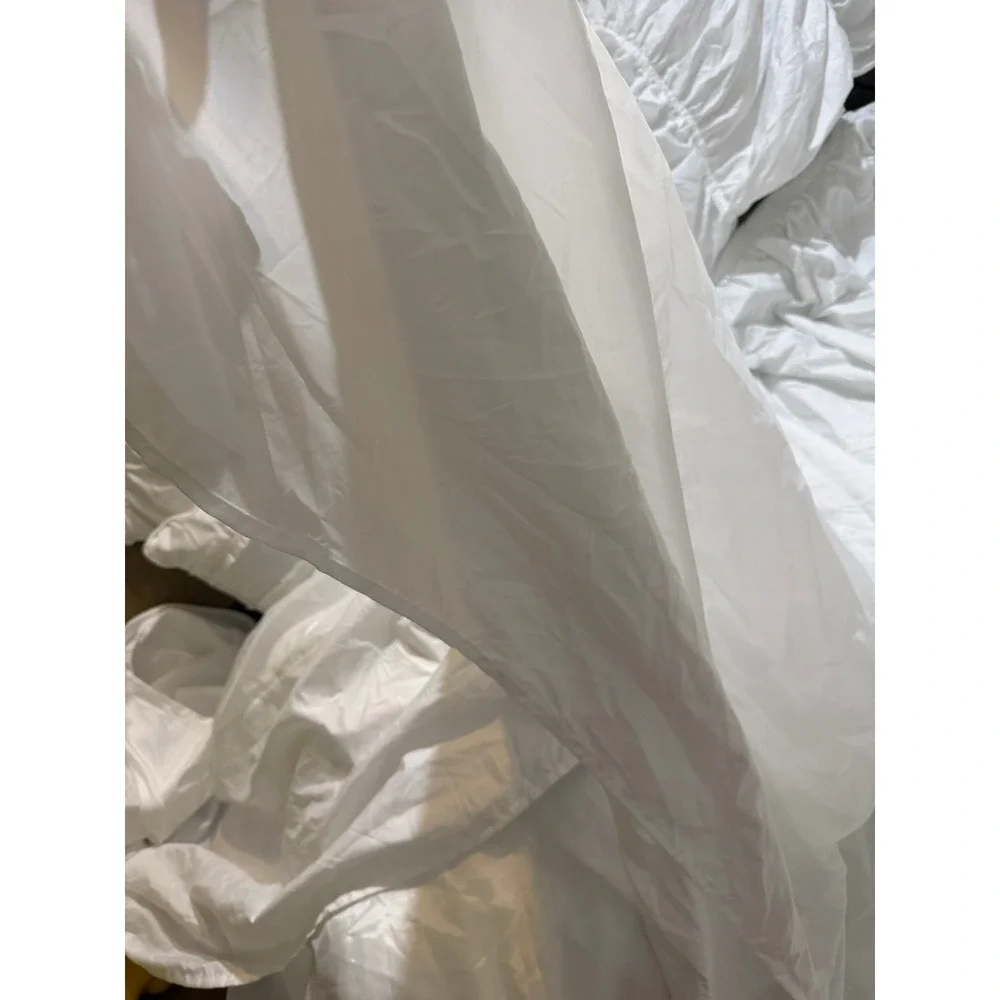 Hutton Wilkinson Palazzo White Ruched Comforter Set Hollywood Regency
